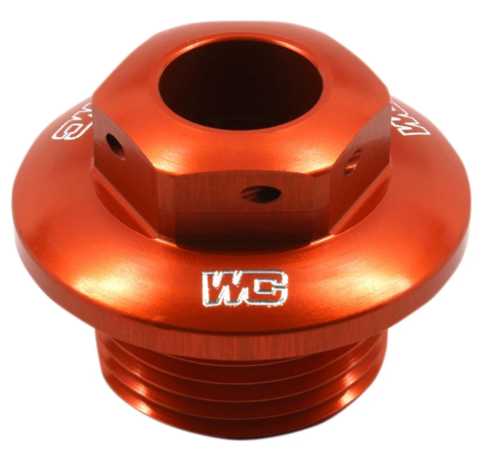 Tuerca de vástago de dirección de aluminio anodizado naranja Works Connection (24-380) Foto 1 de 1