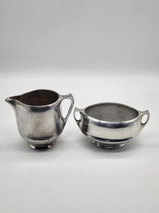 Vintage Picquot Ware Creamer Milk Jug And Sugar Bowl Set Made in England - Picture 1 of 13