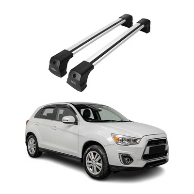 Roof Rack Cross Bars for Mitsubishi Outlander Sport 2011-23 Alu Silver 2 Pcs - Изображение 1 из 4