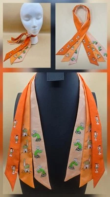 RARE Vtg 1950s Baar & Beards, Inc Pure Silk Neck/Hair Tri-Tie, "Top Hot" Fashion - Image 1 of 4