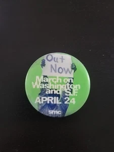 Vietnam Pinback Button March On Washington DC and San Francisco April 24 SMC - Picture 1 of 1