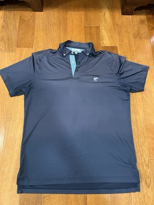 Polo de golfe Peter Millar Union League logotipo somente para membros masculino tamanho M - Imagem 1 de 4