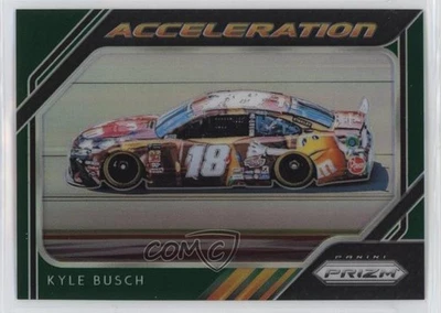 2019 Panini Prizm Acceleration Green Prizm /99 Kyle Busch #53 - Image 1 of 2