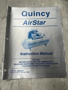 Original Quincy Airstar Series Model ATL5 Compressors Instruction Manual - Bild 1 von 5