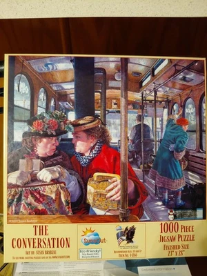 Sunsout 1000 Piece Puzzle "The Conversation" Artwork By Susan Brabeau 23" X 28" - Image 1 of 4