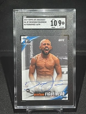 2019 Topps UFC Knockout - Deiveson Figueiredo KA-DF /99 (RC) 1st Autograph - Image 1 of 2