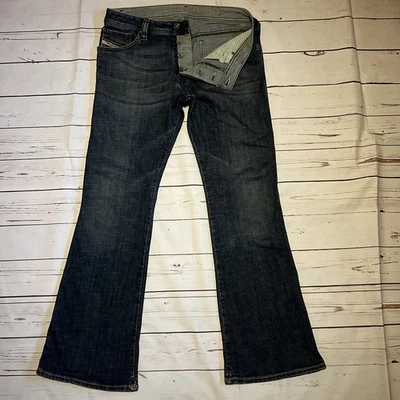 Diesel Hombre Talla W31 L33 Bootcut Jeans Denim Pantalones Hecho en Italia Azul Foto 1 de 4