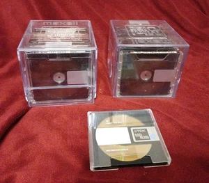 RECORDABLE MINI DISCS BUNDLE QTY OF 23 & 2 X MAXWELL CASES TDK 74 USED MUSIC  - Picture 1 of 11