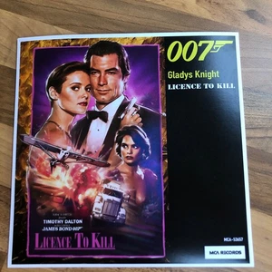 GLADYS KNIGHT 007 Licence to Kill 45 7" Vinyl Single record with unique Sleeve - Picture 1 of 7