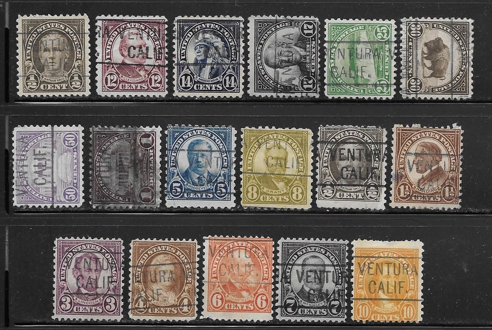 California Precancels - Ventura 455 - 17  1922 thru 1926/32 Stamps - Image 1 of 1