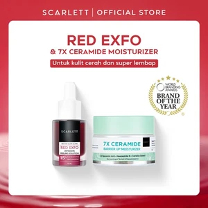 Red Exfoliating Serum 15% AHA BHA PHA + Ceramide Glow Face Moisturizer Set - Picture 1 of 12