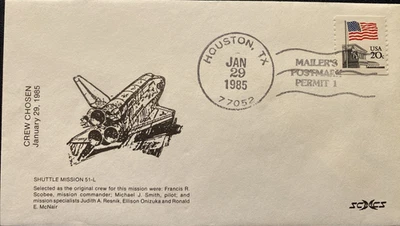 CHALLENGER STS-51-L PRE SPACE DISASTER EVENT :ORIGINAL CREW CHOSEN 29 JAN 1985 - Image 1 of 4