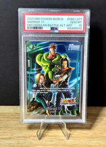 Dragon Ball Fusion World #077 Android 17 Dokkan Battle Alt Art PSA 10 - Imagen 1 de 4