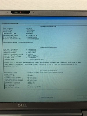 Dell Latitude 7400 i7-8665U 1.90GHz 13.9" 16GB 256GB SEM SISTEMA OPERACIONAL - Imagem 1 de 4