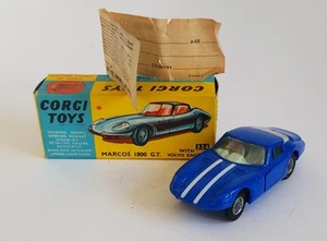 Juguetes Corgi Azul Nº 324, Marcos 1800 GT con motor Volvo, excelente estado como nuevo - Imagen 1 de 19
