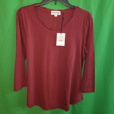 1713) Новый с Ярлыками NEON BUDDHA средний футболка пуловер Elora верхний темно-бордовый хлопок 3/4 sl новый  - Изображение 1 из 4