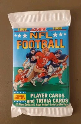 1989 Score Football Packs  Sanders/Aikman Fresh Unopened Pack - Image 1 of 4