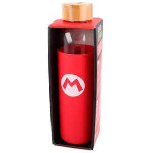 Botella de vidrio Super Mario Bros 585 ml de STOR - Funda de silicona, Merchan con licencia - Imagen 1 de 1