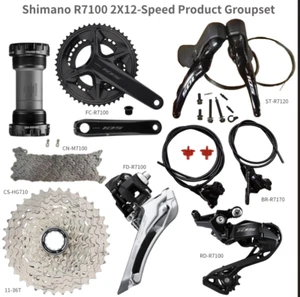 SHIMANO 105 R7100 R7120 50/34T 170MM 34T DISC MECHANICAL GROUPSET 2X12-SPEED P - Picture 1 of 3