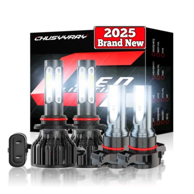 Faros LED de haz alto bajo + bombilla antiniebla para GMC Sierra 1500 2014 2015 2016 Foto 1 de 4