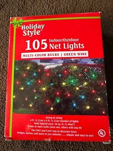 Holiday Style 105 Multicolor Indoor/Outdoor Net Lights 4ftX4ft. - Picture 1 of 3