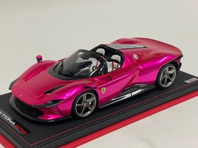 1/18 MR Collection Ferrari Daytona SP3 Flash Pink Leather Base in stock FE036AB - Image 1 of 4
