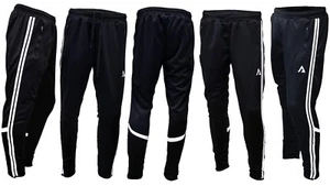 Herren Fitnessstudio Sport Fußball Laufhose Unterteil schmale Passform Jogger schwarz S M L XL - Bild 1 von 10