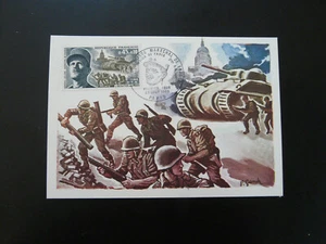 world war 2 WWII General Leclerc Liberation maximum card France 1969 (2) - Picture 1 of 1
