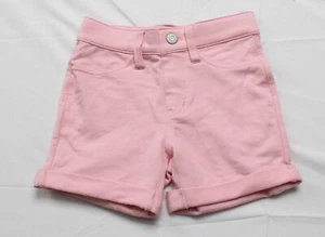 Old Navy Girl's French Terry Rolled-Cuff Midi Shorts JW7 Geranium Petal Small - Picture 1 of 3