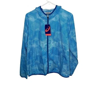 Giacca frangivento Asics donna a maniche lunghe cerniera intera blu taglia XL nuova con etichette corsa - Foto 1 di 4