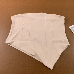 ASOS Design Curve Womens Size 20 Cream Asymmetric Hem Strapless Corset Top NWT - Picture 1 of 9