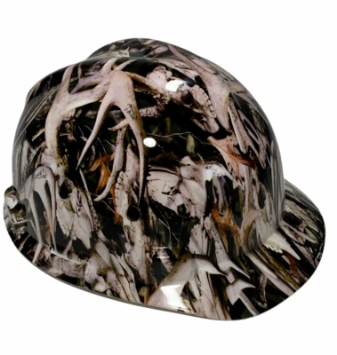 Gorra Hydro Dipped MSA Estilo VGuard Sombrero Duro Blanco Bonz Camuflaje Alto Brillo Foto 1 de 4