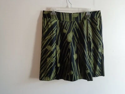 KENNETH COLE REACTION Mujer Corta Negro Verde Algodón Falda Nueva 10. Foto 1 de 3