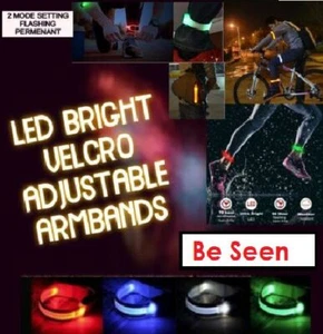 LED Luz Brillante Pulsera Silicona Reflectante Correr Bandas de Seguridad Pulsera Brillo - Imagen 1 de 15