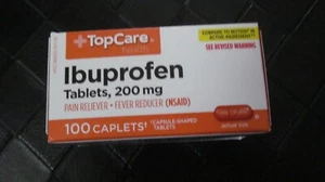 TOP CARE Ibuprofen 100 Caplet - 100 Ct EXP 3/26 200 MG ❤ - Picture 1 of 6