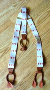 Tirantes elásticos Makers Mark Bourbon whisky tirantes sujetadores de cuero logotipo NUEVO - Imagen 1 de 4