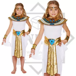 Girls Cleopatra Fancy Dress Costume Egyptian Queen  Egypt Kids Book Week Day - Picture 1 of 3