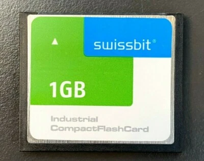Swissbit 1GB Industrial Compact Flash Card SFCF1024H3BK2SA-I-MO-513-STD - Image 1 of 2