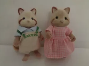 Sylvanian Families Mulberry Racoons Figuren x 2 Bäcker - Bild 1 von 6