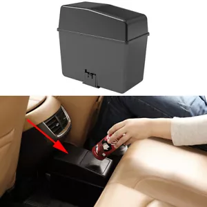 Black Car Trash Bin Can Rubbish Gargage Storage Bucket Trash Holder Universal - Picture 1 of 7