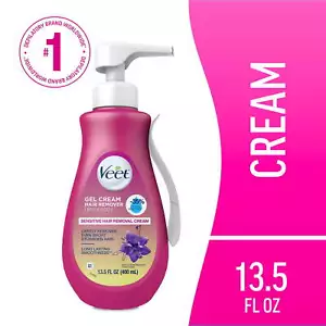 Veet Hair Removal Cream, Body Hair Remover For Women, Sensitive Skin, 13.5 FL OZ - Picture 1 of 8