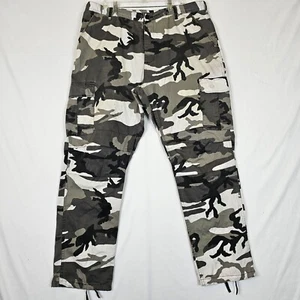 Pantalone militare mimetico da neve pantalone X-Large lungo tasche cargo - Foto 1 di 13