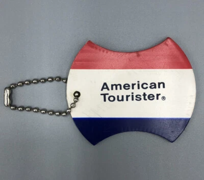 Vintage 70s American Tourister Classic Hang Tag Logo Luggage Tag Decor USA - A01 - Image 1 of 4