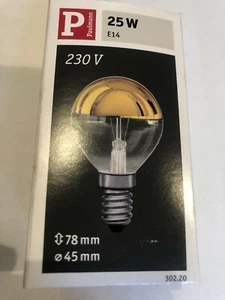 PAULMANN 302.20 DECOR TROPFEN KUPPENVERSPIEGELT GOLD KOPFSPIEGEL E14 25W DIMMBAR - Bild 1 von 1