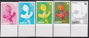 Zaire 1984 Yvert 1163 imperforated color proofs (5) Flowers MNH VF - Picture 1 of 1