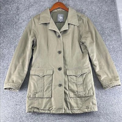 Spiewak & Sons Green Tan Utility Militaty Jacket Cotton Blend Womens Size S - Image 1 of 4