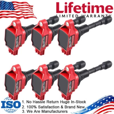 6PC Ignition Coil UF550 Replacement for Infiniti Nissan Maxima Murano Pathfinder — 第 1/4 张图片