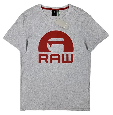 Camiseta Camiseta Para Hombre G-STAR / G CRUDA Gris Rojo Cuello Redondo XL X-Large NUEVA CON ETIQUETAS NUEVA Foto 1 de 4