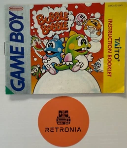 Bubble Bobble Nintendo Game Boy Manuale Istruzioni Versione UK - Foto 1 di 3