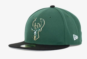 59Fifty Milwaukee Bucks 2 Tone Fitted Hat Size 7 1/2 Official Team Colors NWT - Picture 1 of 4